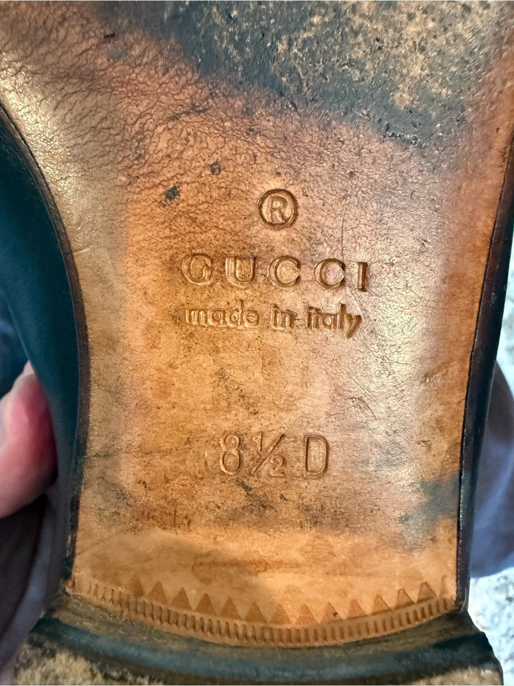 Gucci Brown Leather Horsebit Loafers with Green-Red Web